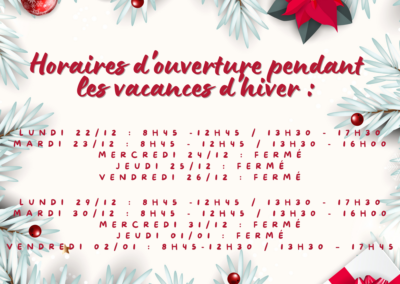 Vacances d&rsquo;hiver